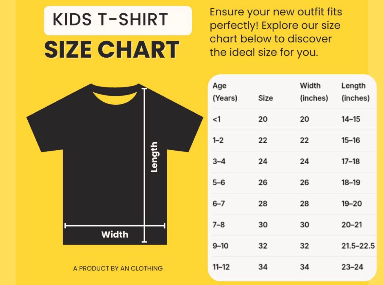 Juniors Jersey Size Guide